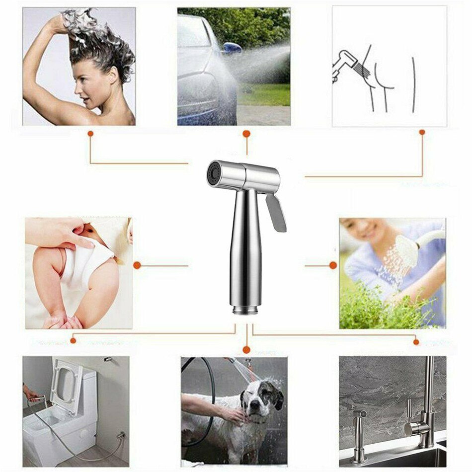 Ttlife Wc Bidet Douche Spray Moslim Shattaf Spuit Set Chroom Messing Douche Kit Bidets & Bidet Onderdelen Badkamer Armatuur