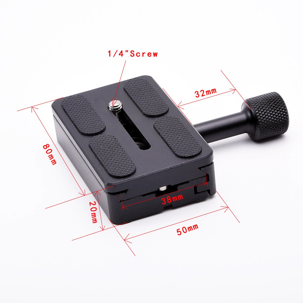 K80 Universele Arca SWISS Clamp & QR Quick Release Plaat ondersteuning Mount Base voor Slide Camera DSLR Monpod Statief Ball hoofd