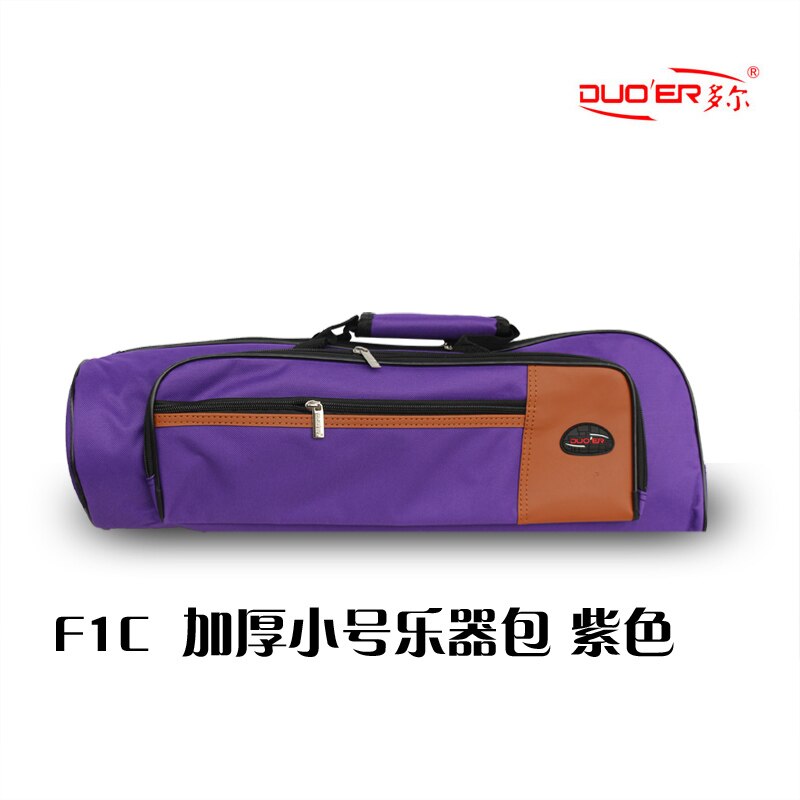 Duoer Trompet Gig Bag 600D Oxford Tas Case Voor Trompet Met Verstelbare Schouderband 10Mm Thicken Gewatteerde Schuim: Purple