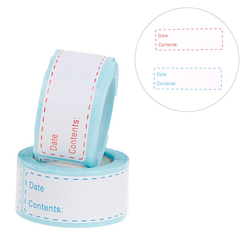 125 Stickers/roll Refrigerator Freezer Food Storage Date Label Content Stickers For Bottle Jar 2.5cm*7.5cm