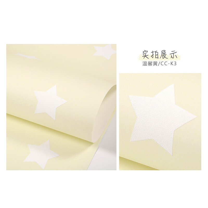 Estrela papel de parede do quarto das crianças papel de parede céu azul da menina e nuvens brancas quarto do menino azul princesa estilo menina não-tecido: CC-K3