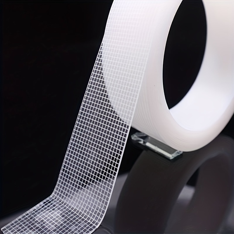 Nastro biadesivo nano ultra resistente da 5 m - Trasparente, rimovibile e impermeabile - Striscia adesiva extra resistente e per un uso infinito