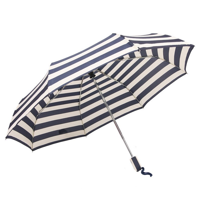 Rayure parapluie pluie femmes moschino femmes automatique pliant parapluie 8Rib coupe-vent parapluie Anti-UV Art Umrella 6U25