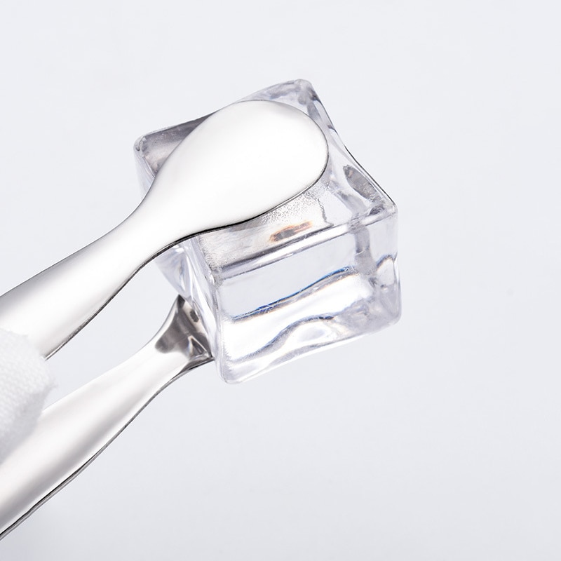 Pinces De Pinces De Glace Ou De Glace D'acier Inoxydable Sur Le Fond