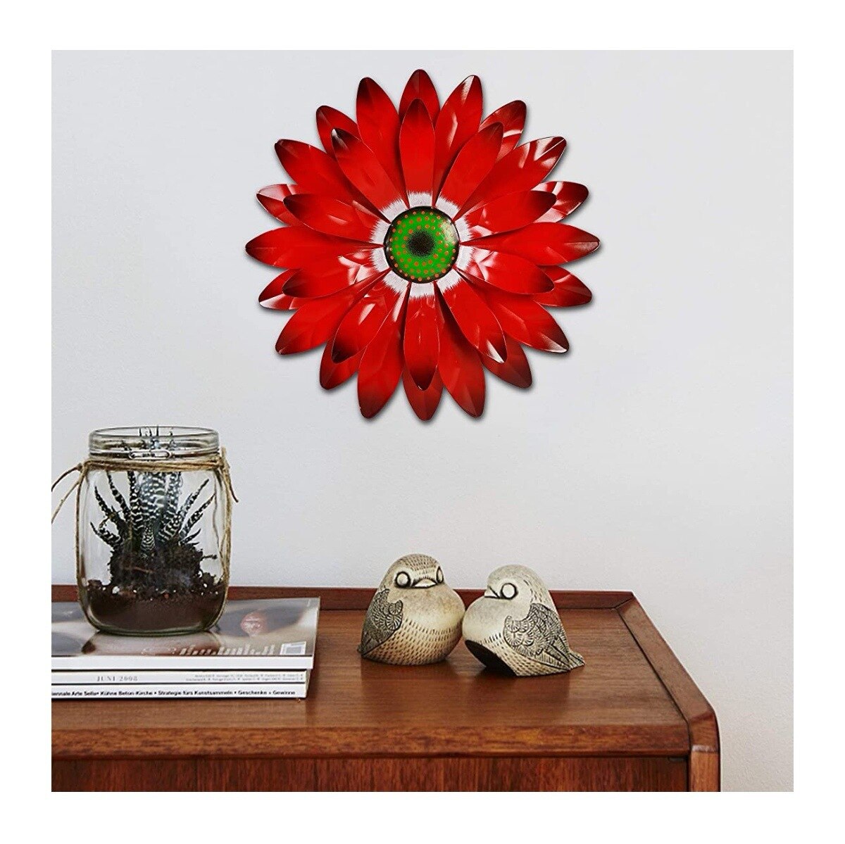 Scultura di fiori in metallo parete arte giardino decorazione picchetti per esterni cortile colorato interno in ferro battuto decorazioni floreali per feste 2022