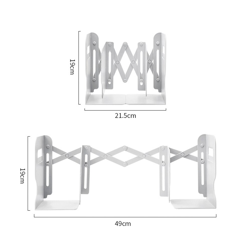 student pulpit stojak na książkę materiały biurowe Organizer prosty styl metalowe podpórki stojak na książkę chowany regał: biały