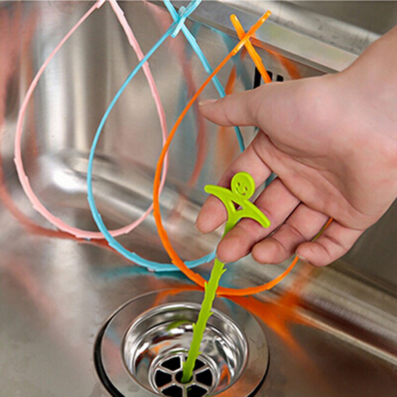 51Cm Keuken Badkamer Wastafel Pijp Haak Drain Cleaner Pijplijn Haar Reiniging Verwijdering Douche Toilet Riool Klomp Longline Plastic Haak
