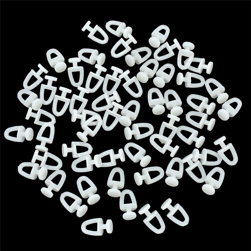 Rail de rideau en plastique, 60 pièces, poulie de rideau, fenêtres modernes, accessoires de quincaillerie, fournitures: Default Title