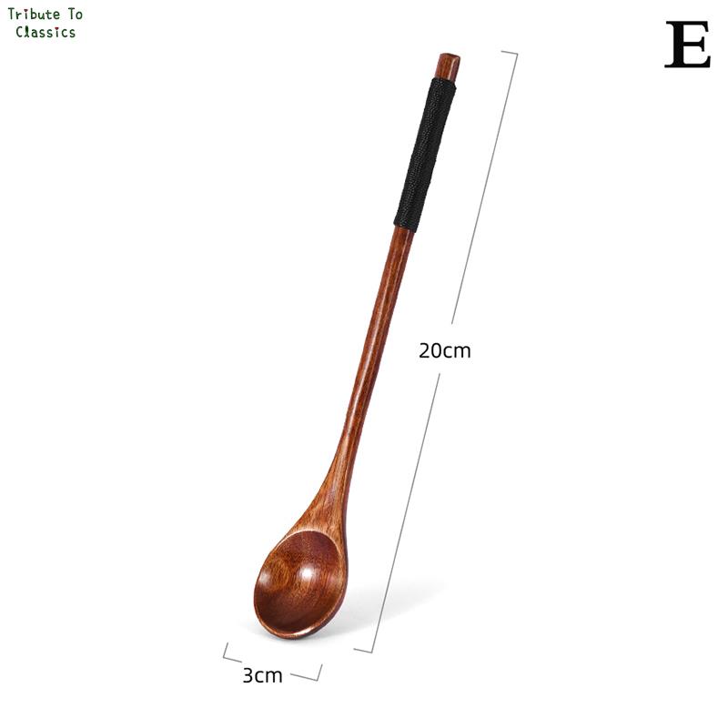 Kleine 1Pc Holz Tee Löffel Lange Kaffee Löffel Teelöffel Holz Honig Nachtisch Löffel Kaffee Trinken Rührer Teelöffel Geschirr: grau