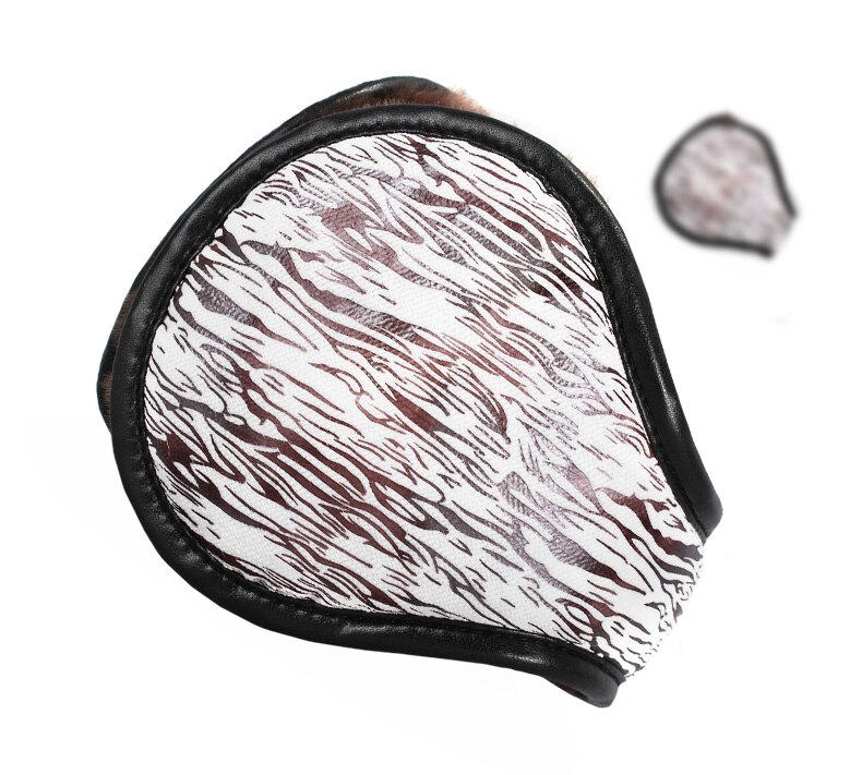 Orejas invierno Earmuffs Inverno para Homens Dobrável Estilo Britânico Da Manta De Pelúcia Aquecedores de Orelha Muff Da Orelha Earcap Couro PU Ajustável Bac