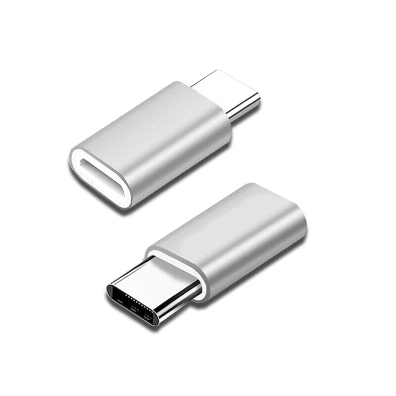 Dla błyskawicy Pin do typu C USB-C konwerter ze stopu ładowania typu C złącze Adapter telefonu dla iPhone Huawei P30 Xiaomi telefon