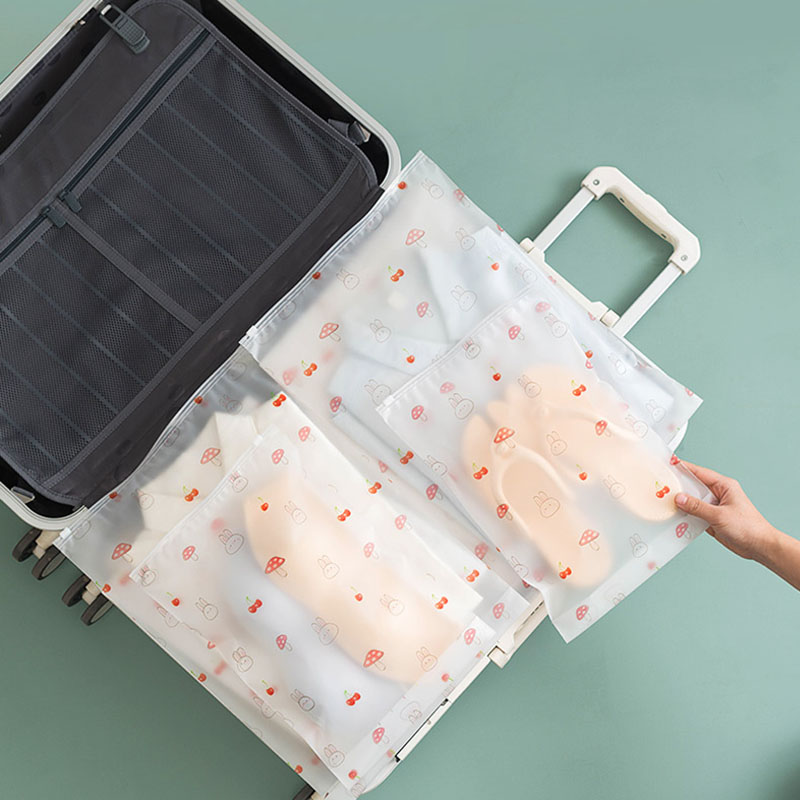 Bolsas de plástico reutilizables con cierre hermético para almacenamiento de ropa, organizador de equipaje impermeable para almacenamiento de zapatos, calcetines transparentes, 1 piezas