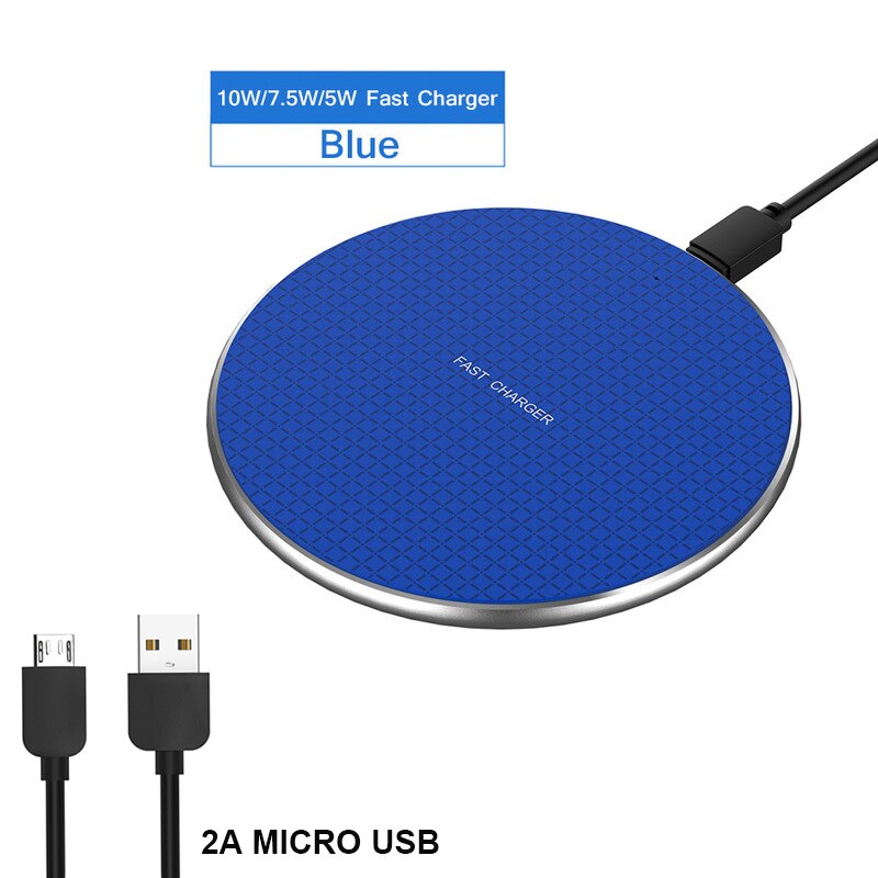 GYSO 15W Wireless Charger for iPhone SE SE 2 for Samsung S8 S9 S10 S20 Note 10 Plus Qi Charging Pad for iPhone 11 Pro Max: Blue