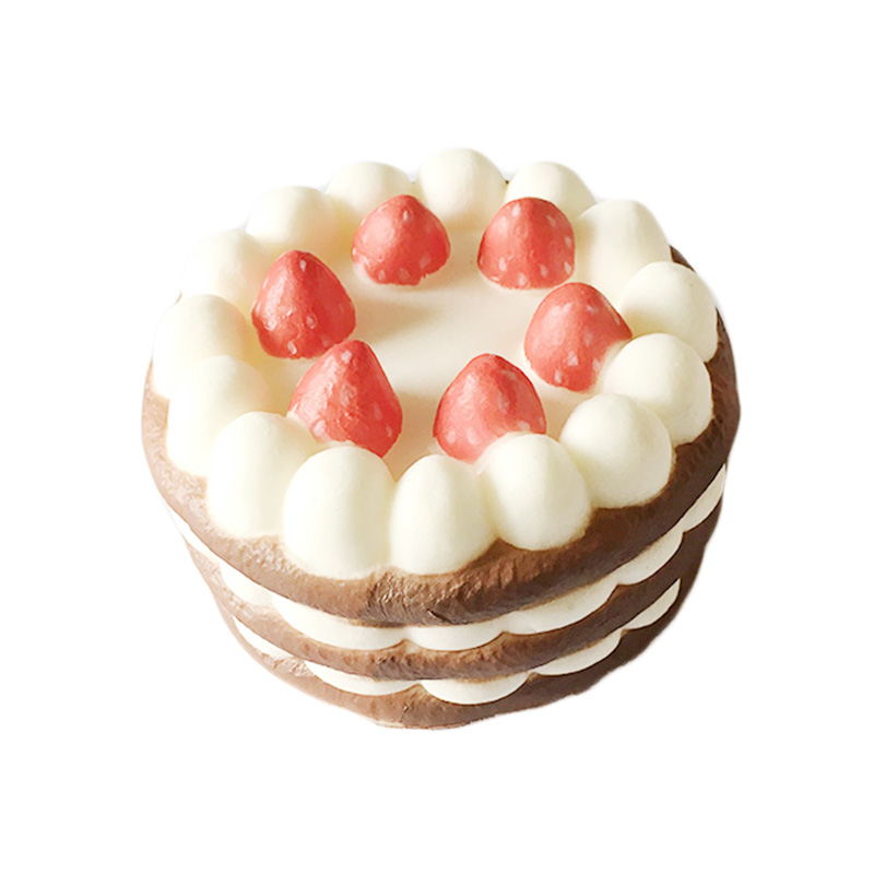 Jumbo Strawberry Cake Squishy Simulation PU Bread Slow Rising Soft Squeeze Toy Sweet Scented for Children Birthday Fun