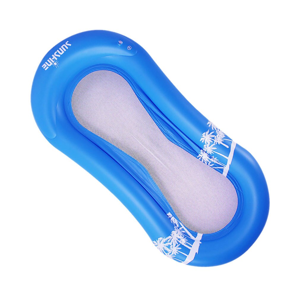Floating Inflatable Recliner Chair Pool Deck Chair Adults Floating Ring Blue: Default Title