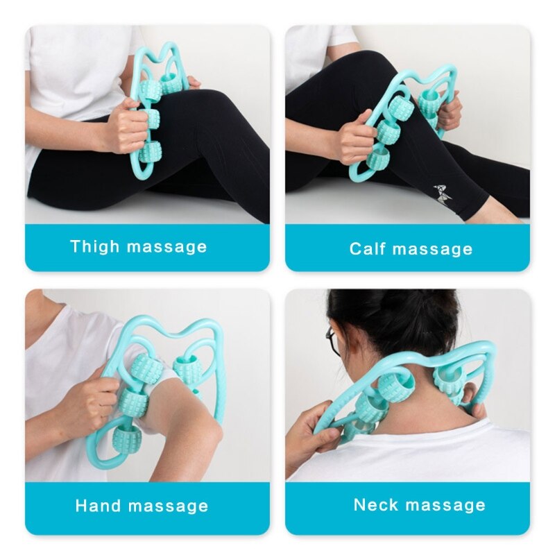 Massage Roller- Roller for Muscles Deep Tissue, Handheld for Legs Thigh Neck Arm Calf Pain Relieve Tool