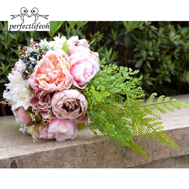 Perfectlifeoh bukett de novio bryllup peoner brudebuketter dekorasjon blomster peon buketter til casamento