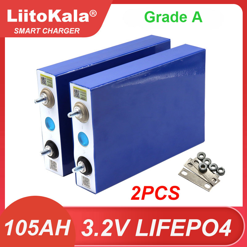 LiitoKala 3.2V 105ah 32ah LiFePO4 batterij Lithium-ijzerfosfa DIY 12V 24V Motorfiets Elektrische Auto Omvormer boot Batterijen