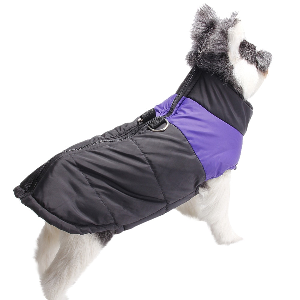 Huisdier Hond Jas Jas patchwork rits Huisdier Kleding Winter Voor kleine medium Grote Hond jas jas levert kleding warm winter * 5