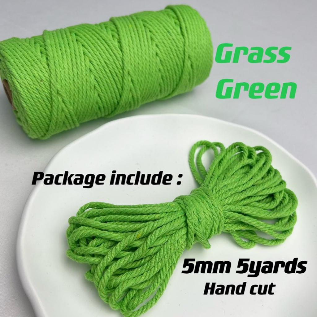 5mm Katoen Macrame Koord Gekleurde Touw Draad Macrame Materialen DIY Ambachten Gehaakte String voor Kerst Bruiloft Woondecoratie