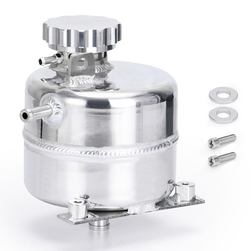 For mini cooper s  r52 r53 biltilbehør kjølevæske header ekspansjon overløp vanntank og lokk reservoar aluminiumsbeholder wlr-cot 03: Sølv
