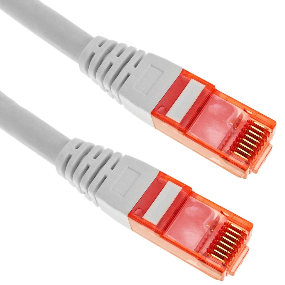 BeMatik-RJ45 UTP 24 AWG Ultra flexible Cat LAN network Cable. 6A White 20 m