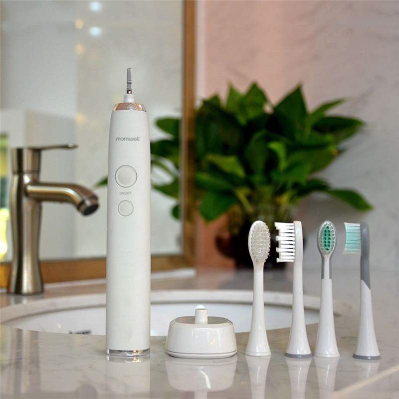 Electric Toothbrush with Smart Timer 4 Brushing Modes Adult IPX7 Waterproof Rechargeable Whitening Healthy Replacement Heads