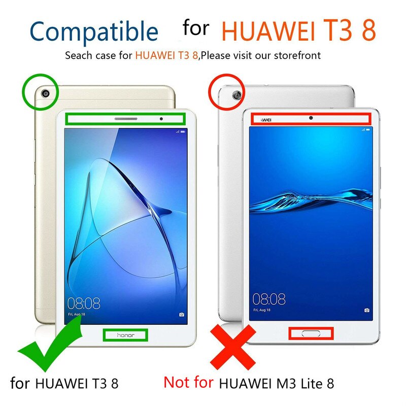 Magnetyczny futerał MediaPad T3 8.0 Folio Pu skórzany pokrowiec do Huawei MediaPad T3 8.0 KOB-L09 /W09 Filip stojak inteligentny Tablet Capa przypadki