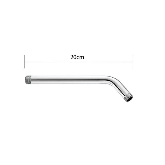 Stainless Steel Shower Head Extension Arm Straight Angled Extra Hose Pipe Shower Head Extension Pipe Shower Head Holders: 20cm