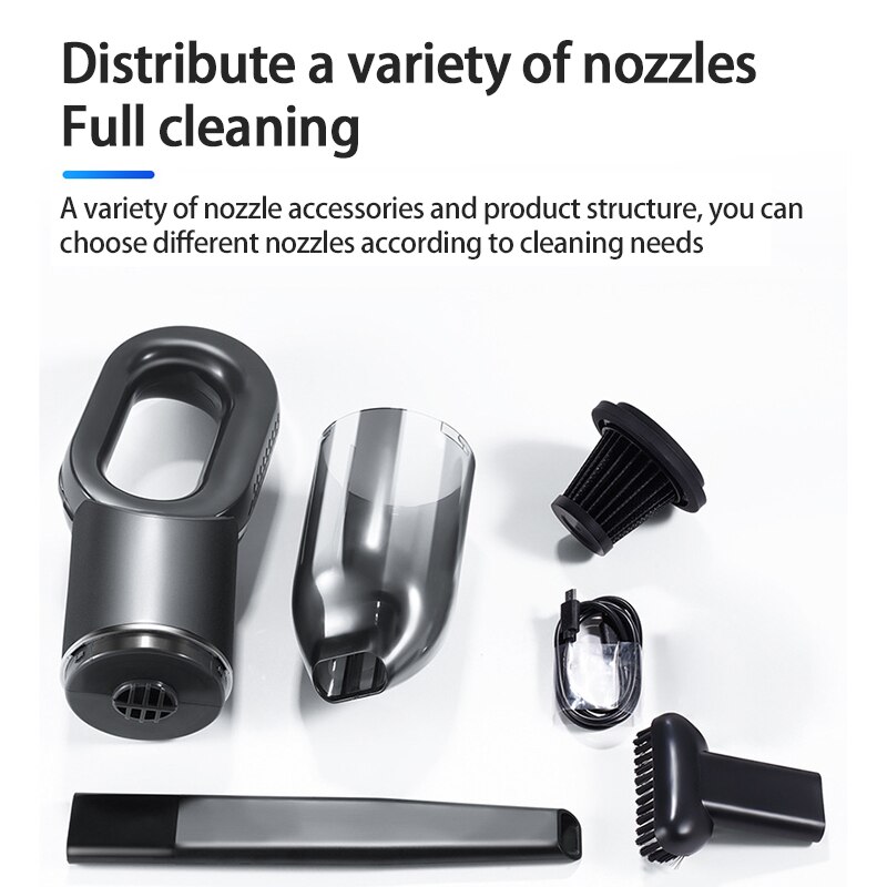 Handheld Vacuum Cleaner Small Household Rechargeable Strong Suction Power High-power Portable Collector Car Vacuum Aspirator