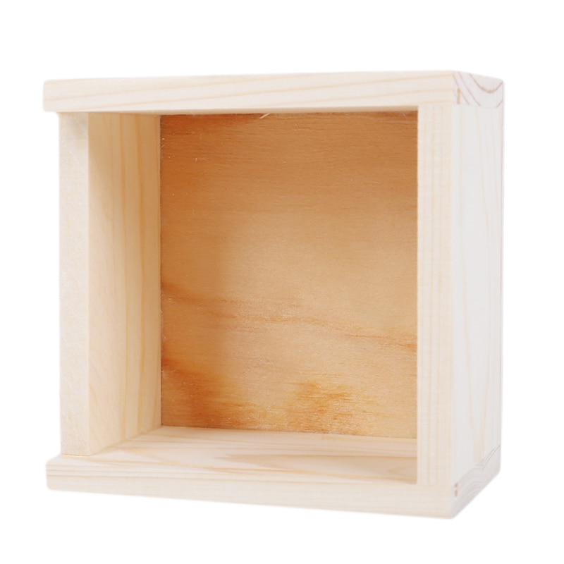Handmade Jewelry Storage Boxes Natural Wooden Home Storage Box Wood Plain Candy Case Ring Organizer Crafts Case