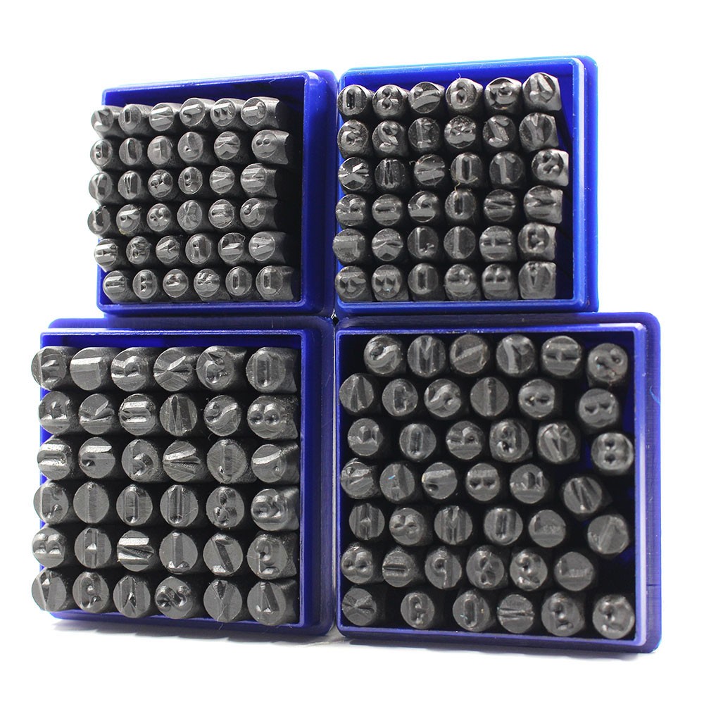 Troquel de acero para estampado de números y alfabeto, Kit de prensado de letras y sellos digitales para cinturón de Metal, herramienta de artesanía de cuero, 36 Uds.