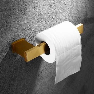 MTTUZK Solid Space aluminum towel rack,towel bar,Brushed Gold Bathroom Hardware Set,Robe hook,Toilet brush bathroom Accessories: paper holder