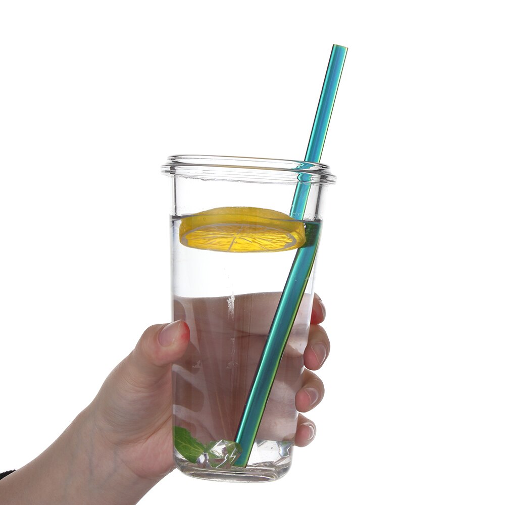 Roestvrijstalen drinkrietje hartvormige metalen rietjes draagbare rietjes herbruikbare milieuvriendelijke bartool keuken bieraccessoires