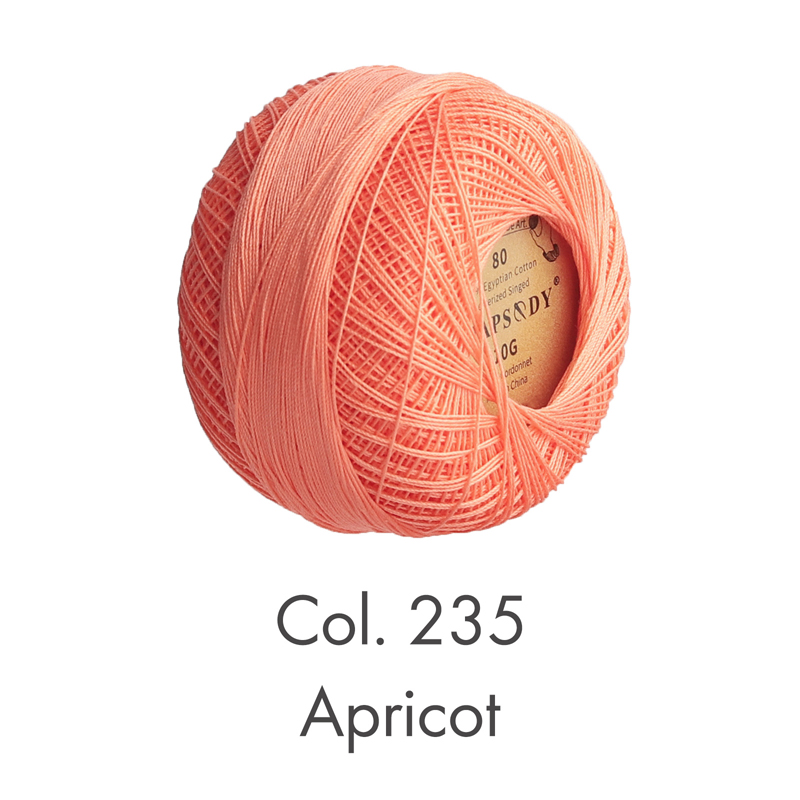 Rhapsody-hilo de algodón perlado Premium, tamaño 80, 184yd, 10 gramos cada bola para todo tipo de tejer, ganchillo y tatuajes