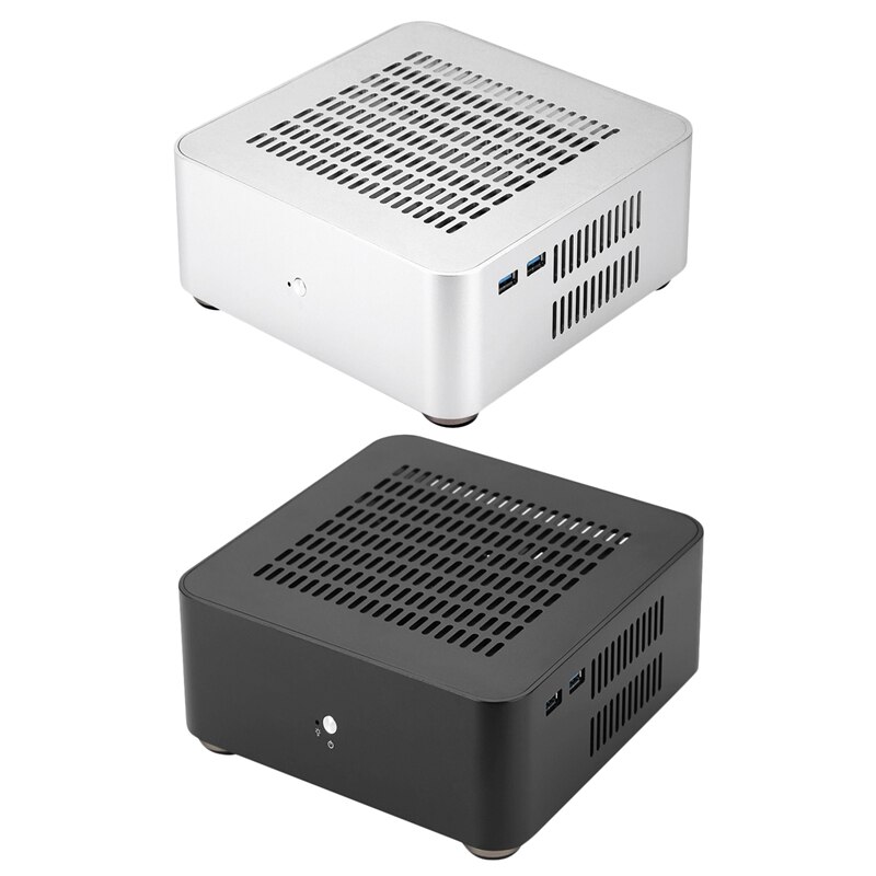 L80S Computer Cases Aluminum Chassis Desktop Mainframe with Usb 3.0 Port Hollow for Game Chassis Diy Mini Pc Itx Case Black