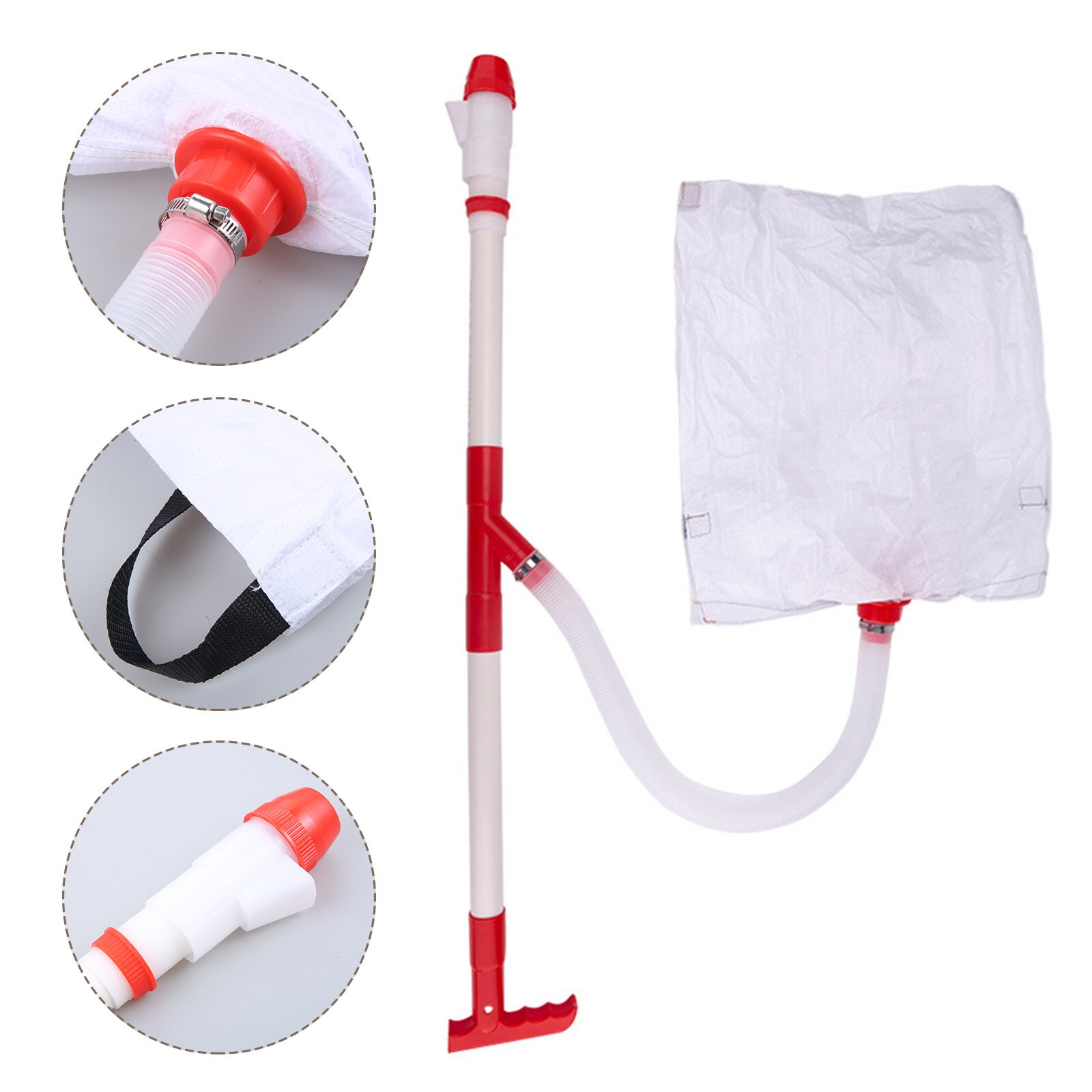 1pc Manual Fertilizer Spreader Tool With Bag Manual Dressing Home Single Tube Agricultural Vegetable Tree Top Garden Supplies