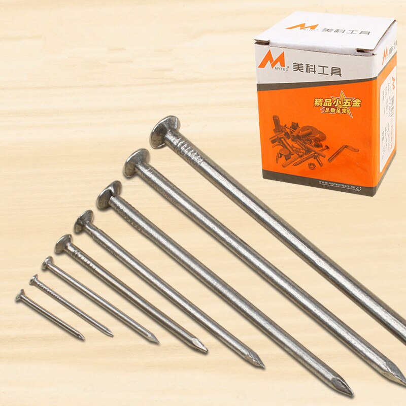 16-100mm Woodworking Nails Household Round Handmade Wall Nails DIY Hardware Tools Fine Iron Nails Long Solid Wood Board