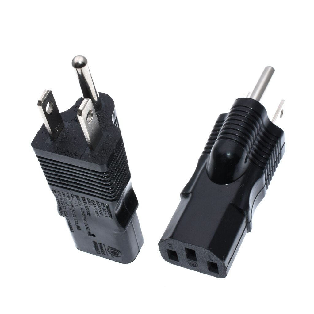 US Nema 5-15P 3PIN to IEC320 C13 AC Power Adapter Connector Converter Male To Female Socket Conversion Plug 10A 250V