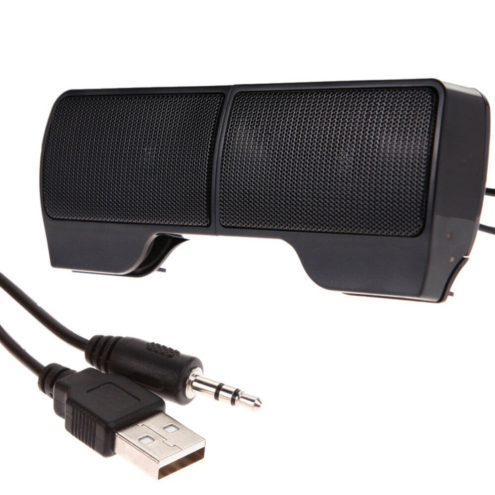 P01 Mini Portable Speaker With 3.5mm Jack 6W USB Clip-on Stereo Speaker For Laptop PC Notebook Volume Amplifier