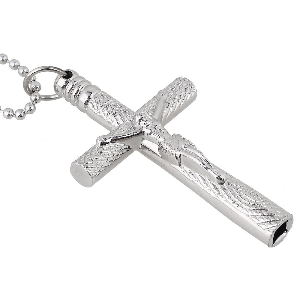 Jesus Cross 6mm Drum Key Wrench Necklace 60cm/23.6in Length Chain Loop Crucifix Accessories Screw Set Tool Kit Accesorios