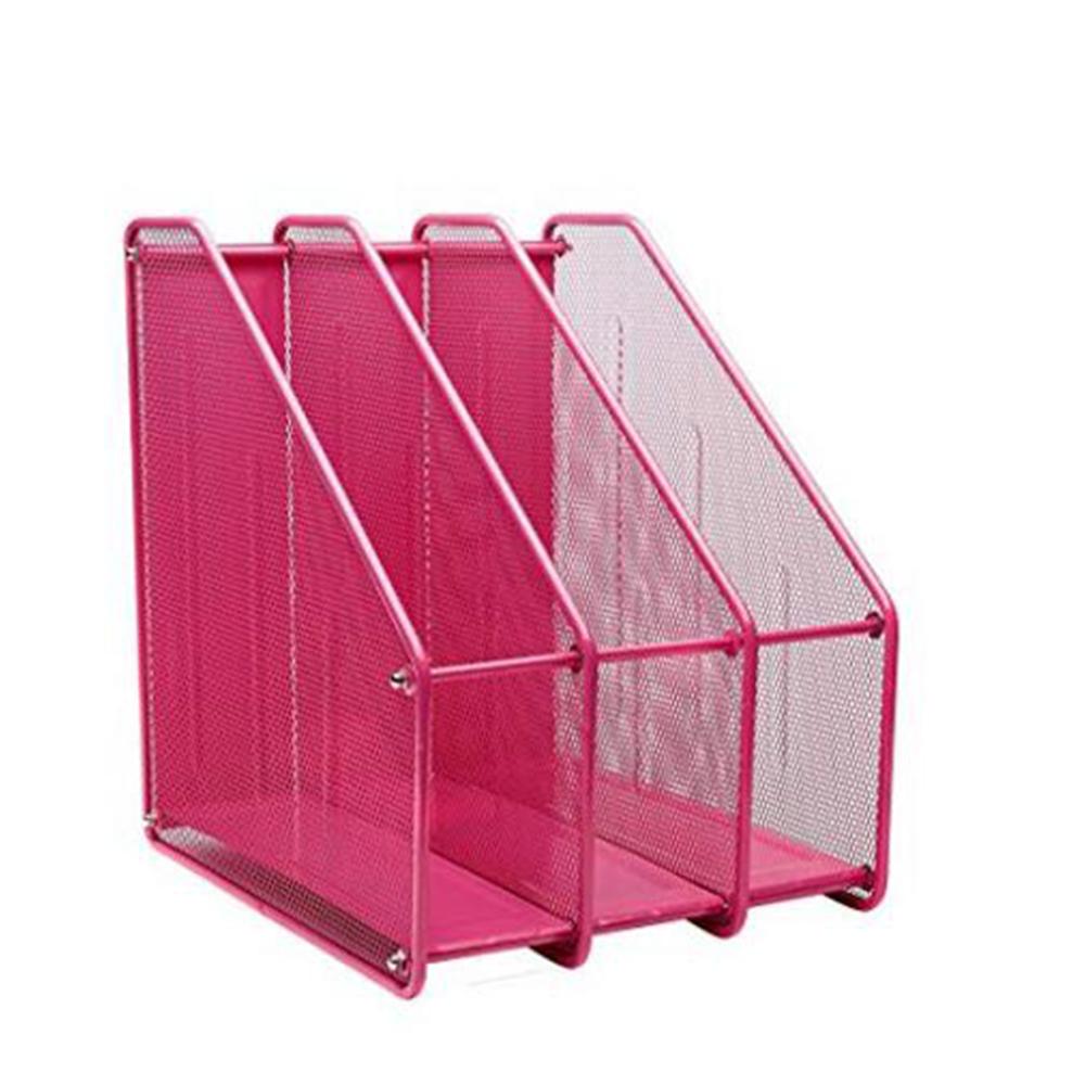 Desktop file rack multi-function desktop file storage manager office stationery metal grid finishing storage rack