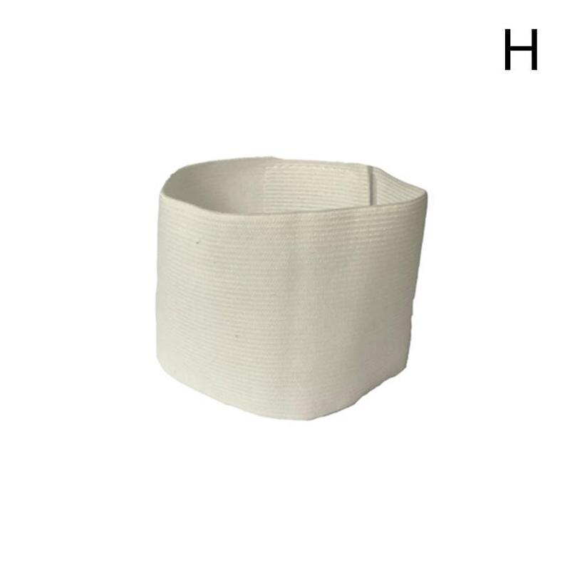 Colorful Anti-off Football Soccer Captain Armband Player Arm Band Adjustable Group Armband: One-size white
