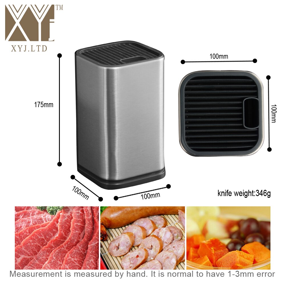 XYj Stainless Steel Kitchen Knife Stand 6 inch Cooking Tool Knife Block Kitchen Restaurant Helper Knife Stand