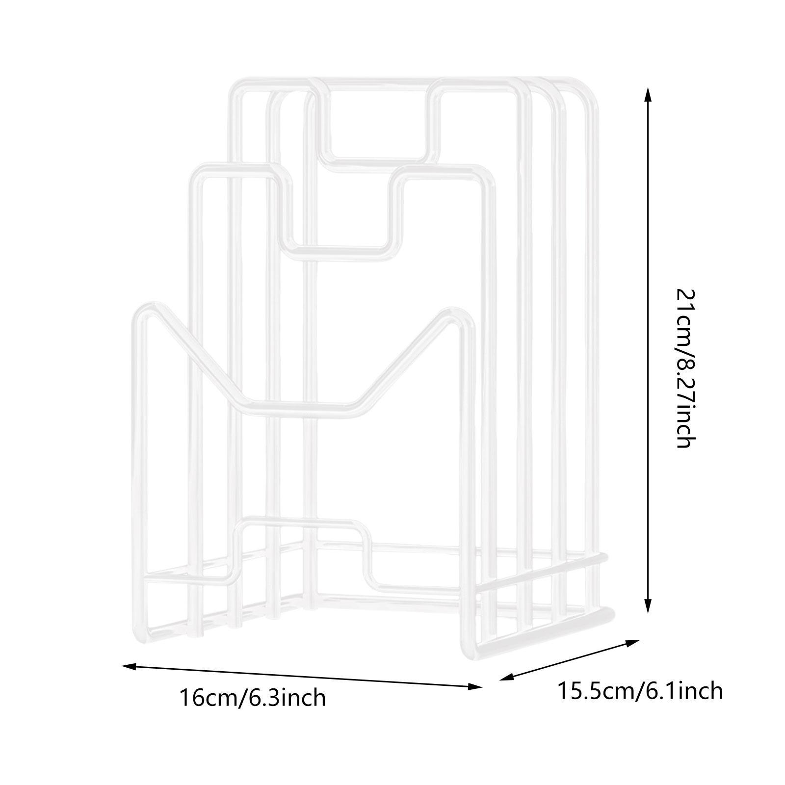 Cutting Board Storage Rack, Cookware Holder Divided Holder, Pot Lid Rack Stand for Cabinet