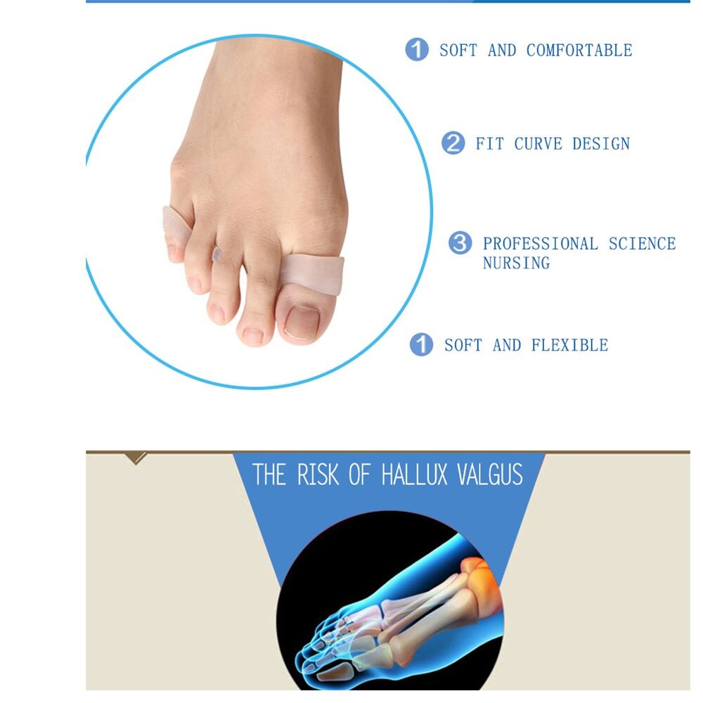 1Pcs Dagelijks Gebruik Sebs Silicone Hallux Valgus Orthese Teen Overlap Reparatie Voetverzorging Tool Voetverzorging Teen Orthese Massager