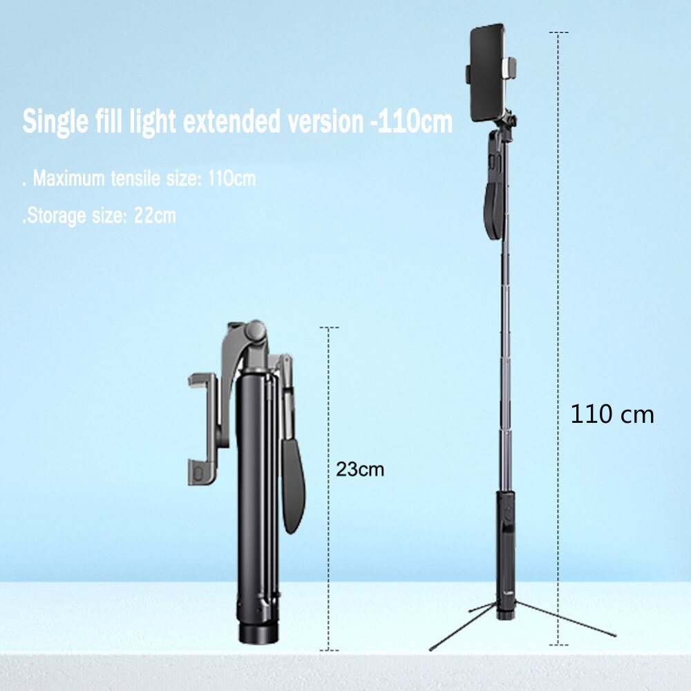 Kijek do Selfie Bluetooth Gimbal Stabilizator 3-osiowy 86cm Stal Nierdzewna dla iPhone Kamery Akcji: 110cm
