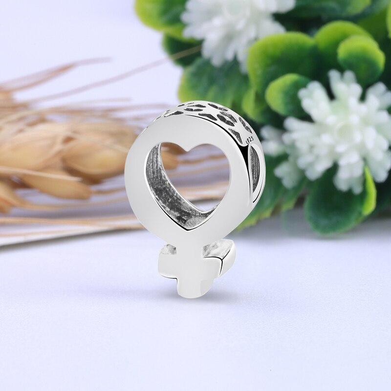 Originele Charms 925 Sterling Zilveren Kralen Fit Armband Vrouwelijke Symbool Charm Hart Bead Vrouwen Diy Sieraden