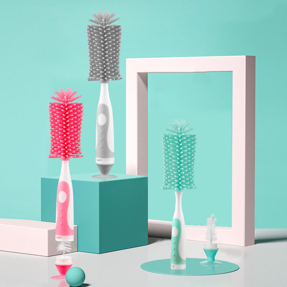 1pc spazzola per biberon senza spazzola BPA in piedi con Base a ventosa