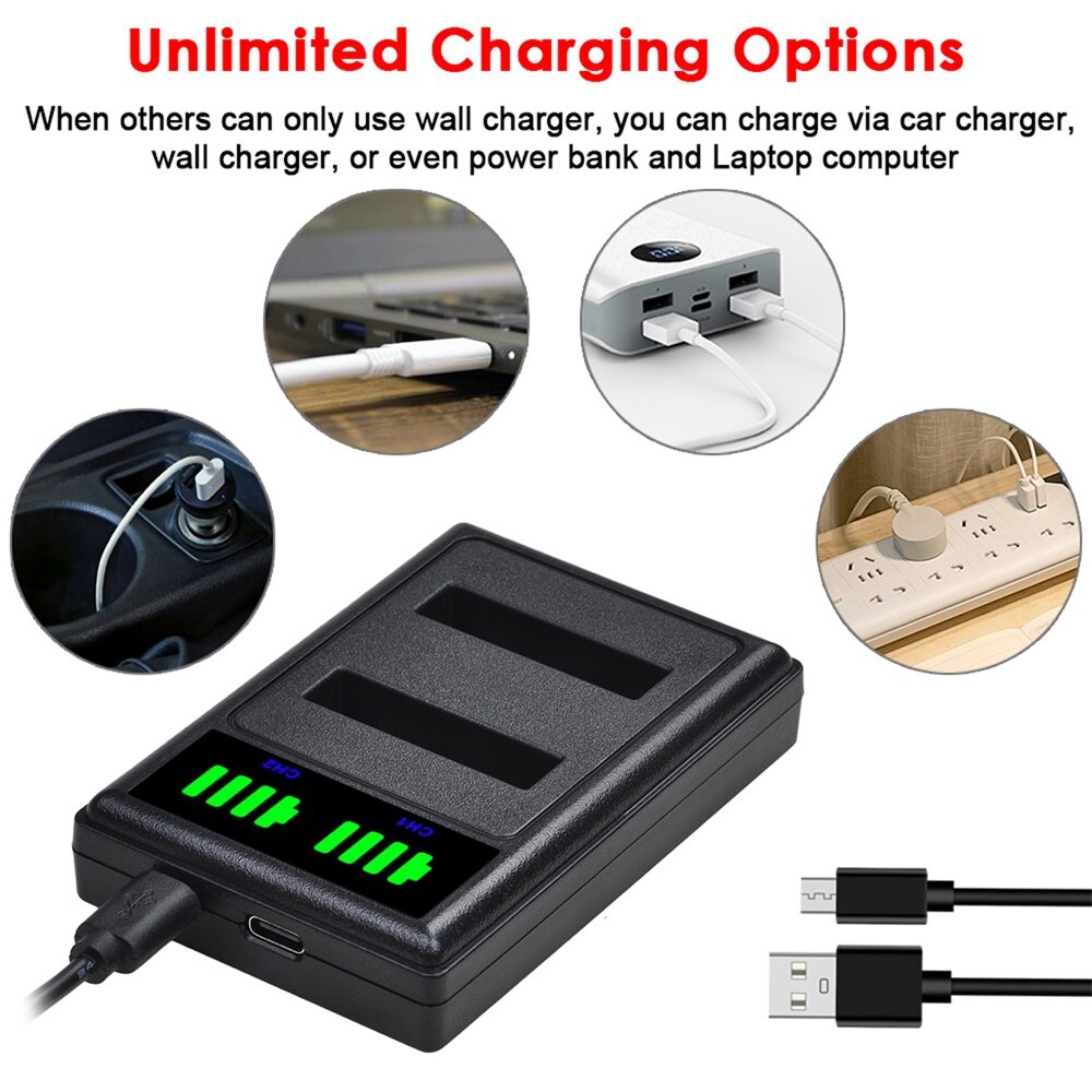 NP-BG1 NP-FG1 NPBG1 NP BG1 Battery + LED Dual USB Charger for Sony Cyber-Shot DSC-H7,DSC-H9,DSC-H10,DSC-H20,DSC-H50,DSC-H55